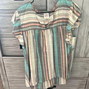 Flowy summer striped top